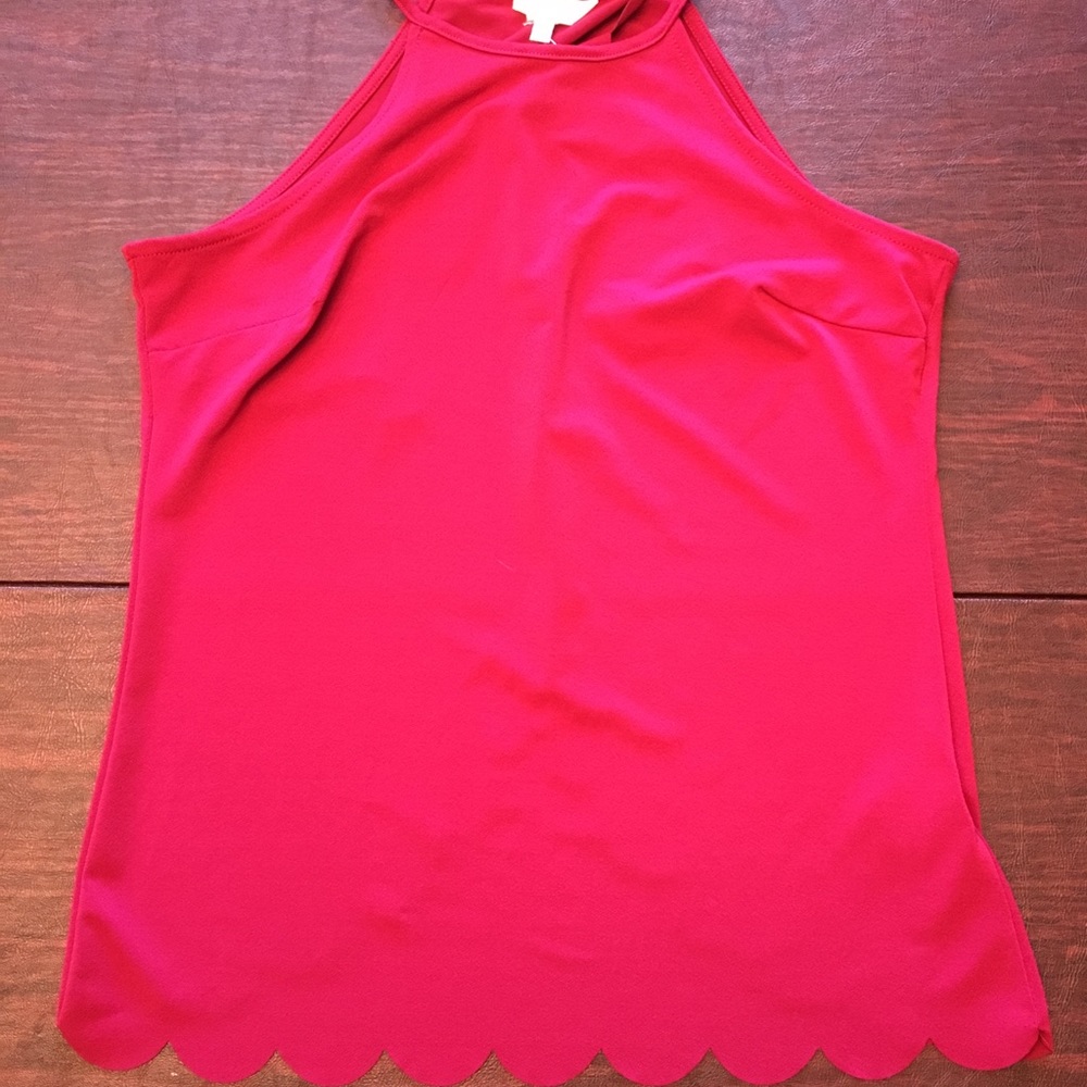 Pretty dressy scalloped halter top